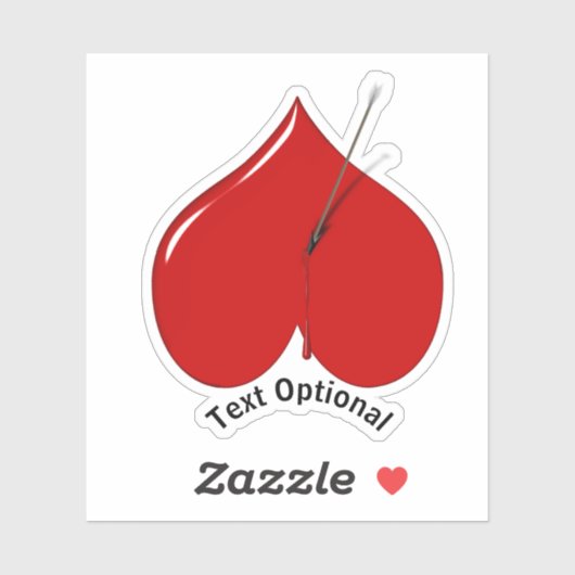 Herzverjüngung Valentinstag Aufkleber (Blatt)