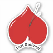 Herzverjüngung Valentinstag Aufkleber (Vorderseite)