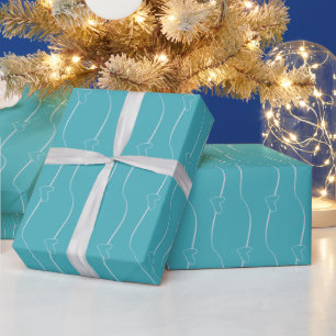 Herzverknüpfungen Muster Light Gray, Verdigris Wed Geschenkpapier