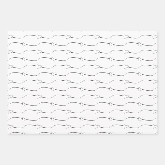 Herzverknüpfungen, Verlobung für die Hochzeit in W Geschenkpapier Set (Vorderseite 3)