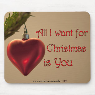 Herzverzierung - Alles, was ich zu Weihnachten Wol Mousepad