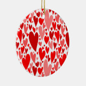 Herzverzierung des roten Valentinsgrußes Keramik Ornament (Rechts)