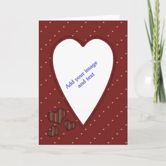 Herzvorlage Feiertagskarte (Vorderseite)