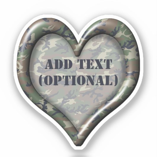 Herzwald Camouflage Aufkleber (Vorderseite)