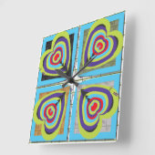 Herzwanduhr Quadratische Wanduhr (Winkel)