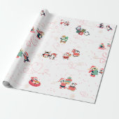 Herzwärmende Pinguine Weihnachten Geschenkpapier (Ungerollt)