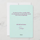 Herzwärmender Hochland-Kalb-Flachbildschirm Feiertagskarte (Rückseite)