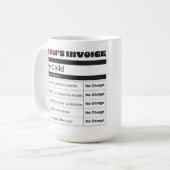 Herzwärmender Mutter Rechnung - Ihre Wertschätzung Kaffeetasse (Vorderseite Links)