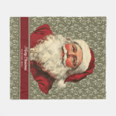 Herzwärmung Retro Santa Blanket für Weihnachtsfreu Fleecedecke (Vorderseite (Horizontal))