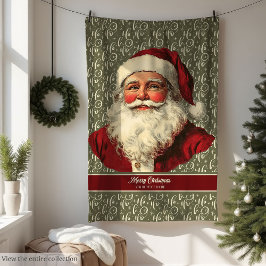 Herzwärmung Retro Santa Blanket für Weihnachtsfreu Fleecedecke