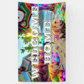 Herzwärmung Willkommen Zuhause Labrador Retriever Banner (Vertikal)