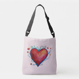 Herzwasser-Kunst, Liebe Kreuz Bag Tragetaschen Mit Langen Trägern