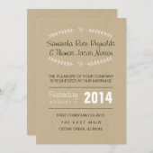 Herzweine Hochzeitseinladung Einladung (Vorne/Hinten)