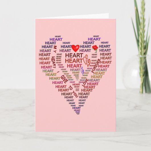 Herzwörter Feiertagskarte (Vorderseite)