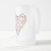 Herzwörter Mattglas Bierglas (VorderseiteRechts)