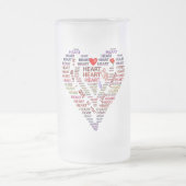 Herzwörter Mattglas Bierglas (Mittel)