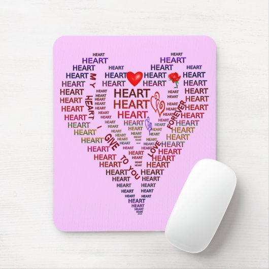 Herzwörter Mousepad (Mit Mouse)
