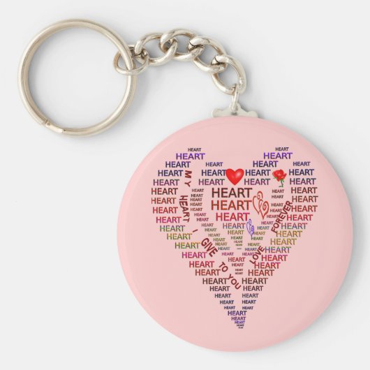 Herzwörter Schlüsselanhänger (Vorne)