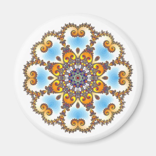 'Herzwunsch' (weiß) Magnet (Vorne)