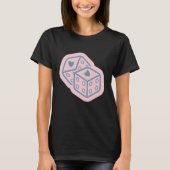 Herzwürfel Valentinstag T-Shirt (Vorderseite)