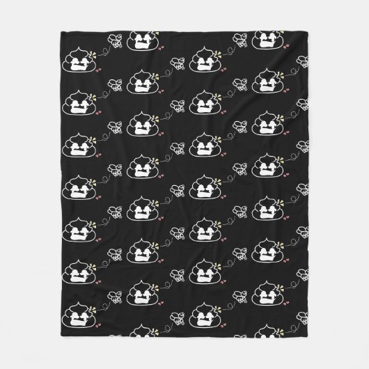 Herzzerbrochen Kack - Brootsch the PooPoo Fleecedecke (Vorderseite)