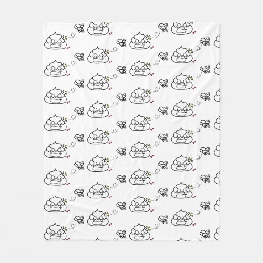 Herzzerbrochen Kack - Brootsch the PooPoo Fleecedecke (Vorderseite)