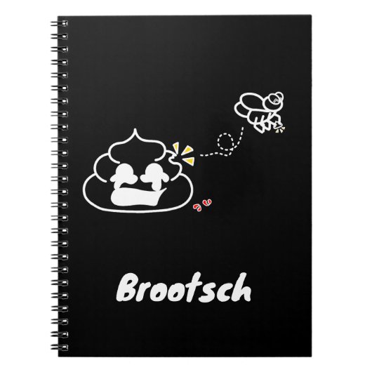 Herzzerbrochen Kack - Brootsch the PooPoo Notizblock (Vorderseite)