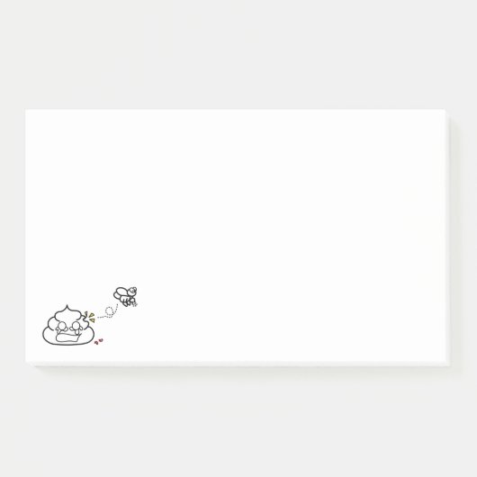 Herzzerbrochen Kack - Brootsch the PooPoo Post-it Klebezettel (Vorderseite)