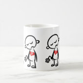 Herzzerrütteter Stick Man in Traurigkeit Kaffeetasse (Mittel)