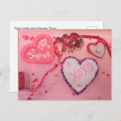 Herzzuckerkost von Gourmet-Leckereien von Cassie Postkarte (Vorne/Hinten)