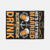 Hes Getried Funny Trauzeugen Bachelor Party Fleecedecke (Vorderseite (Horizontal))