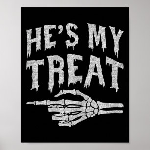 Hes Meine Leckerei Skeleton Matching Couple Hallow Poster
