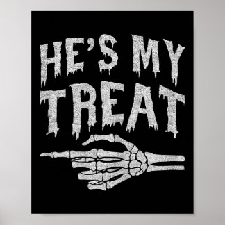Hes Meine Leckerei Skeleton Matching Couple Hallow Poster