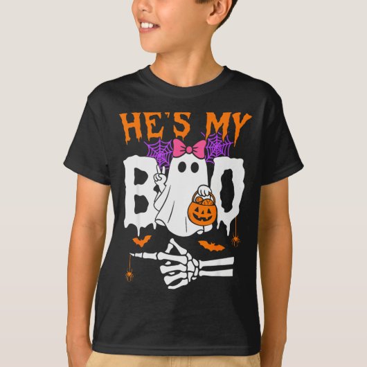 He's My Boo Matching Couple Halloween Couples She' T-Shirt (Vorderseite)