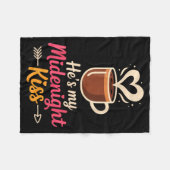 He's My Midnight Kiss Happy New Year Matching Coup Fleecedecke (Vorderseite (Horizontal))