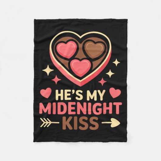 He's My Midnight Kiss Happy New Year Matching Coup Fleecedecke (Vorderseite)