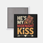 Hes My Midnight Kiss Happy New Year Matching Coupl Magnet (Vorderseite/Rückseite)