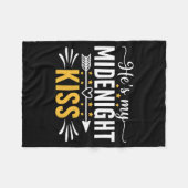 He's My Midnight Kiss Happy New Year Nye Matching Fleecedecke (Vorderseite (Horizontal))
