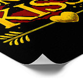 He's My Midnight Kiss Matching Couples Valentine’s Poster (Ecke)