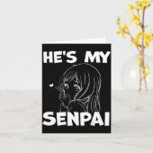 He's My Senpai Funny Anime Matching Couple Girlfri Karte (Gelbe Blume)