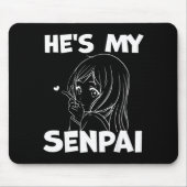 He's My Senpai Funny Anime Matching Couple Girlfri Mousepad (Vorne)