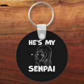 He's My Senpai Funny Anime Matching Couple Girlfri Schlüsselanhänger (Vorderseite)