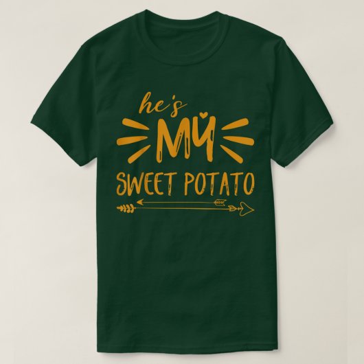 he's My Sweet Potato I YAM Couple's Matching thank T-Shirt (Design vorne)