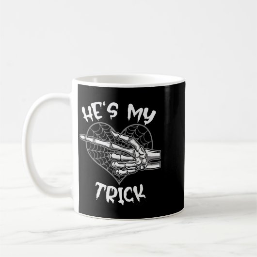 He's My Trick Funny Halloween Matching Couple Girl Kaffeetasse (Links)