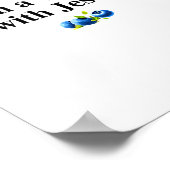 He's On A Work Trip With Jesus Christian Poster (Ecke)