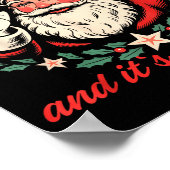 He's On The List And It's Not Mine Christmas Santa Poster (Ecke)