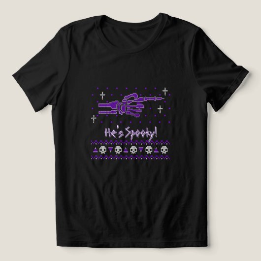 "He's Spooky!" Matching Couple Halloween T-Shirt Tri-Blend Shirt (Design Vorderseite)