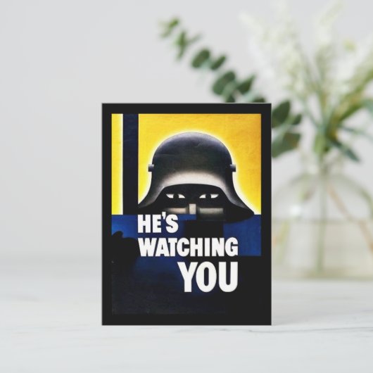 Hes Watching Postkarte (Stehend Vorderseite)