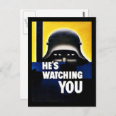 Hes Watching Postkarte (Vorne/Hinten)