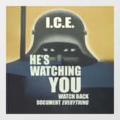 He's Watching You 2026 Fensteraufkleber (Blatt)